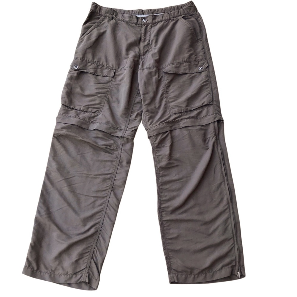 Mountain Equipment MEC Convertible Pants Shorts Brown Grey Outdoors Waist 38